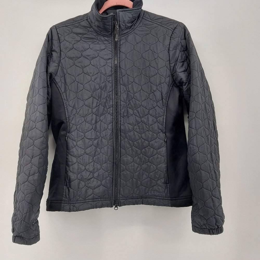 L.L. Bean quilted Puffer jacket black Size Small